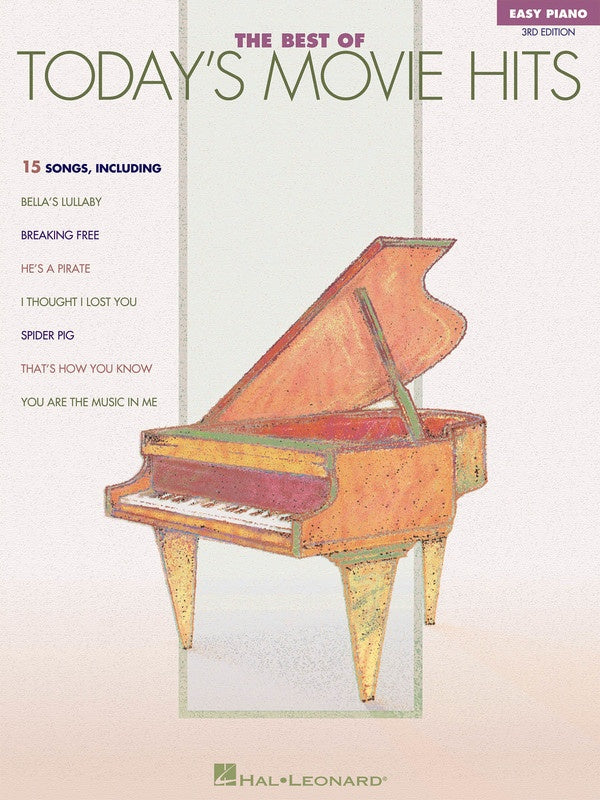 BEST OF TODAYS MOVIE HITS EASY PIANO