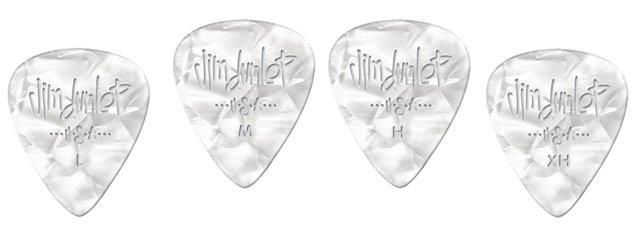 THIN PICK WHITE PEARLOID CELLULOID Q/P72