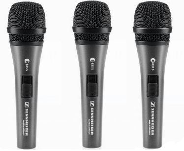 MICROPHONE SET WITH 3X E 835 S VOCAL MICROPHONE