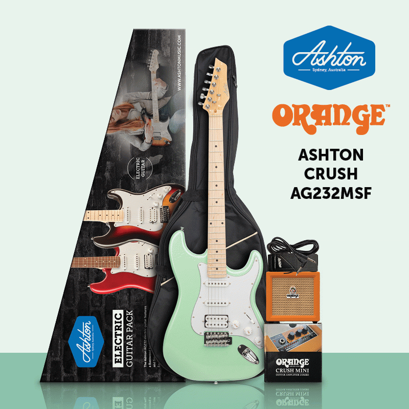 ASHTON AG232MSF ELECTRIC GUITAR W/ CRUSH MINI