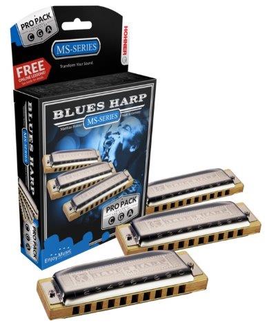 HOHNER MULTI BOX OF 3-BLUES HARP KEYS-C G A