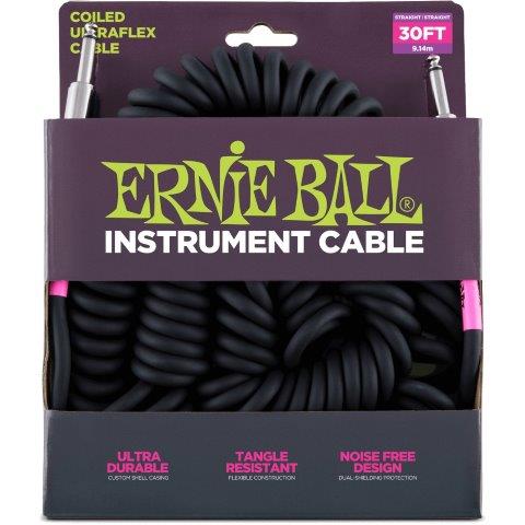 ERNIE BALL ULTRAFLEX 30FT (10M) COILED CABLE BL