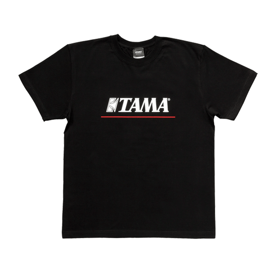 TAMA TAMT004L BLACK TSHIRT RED LOGO LARGE