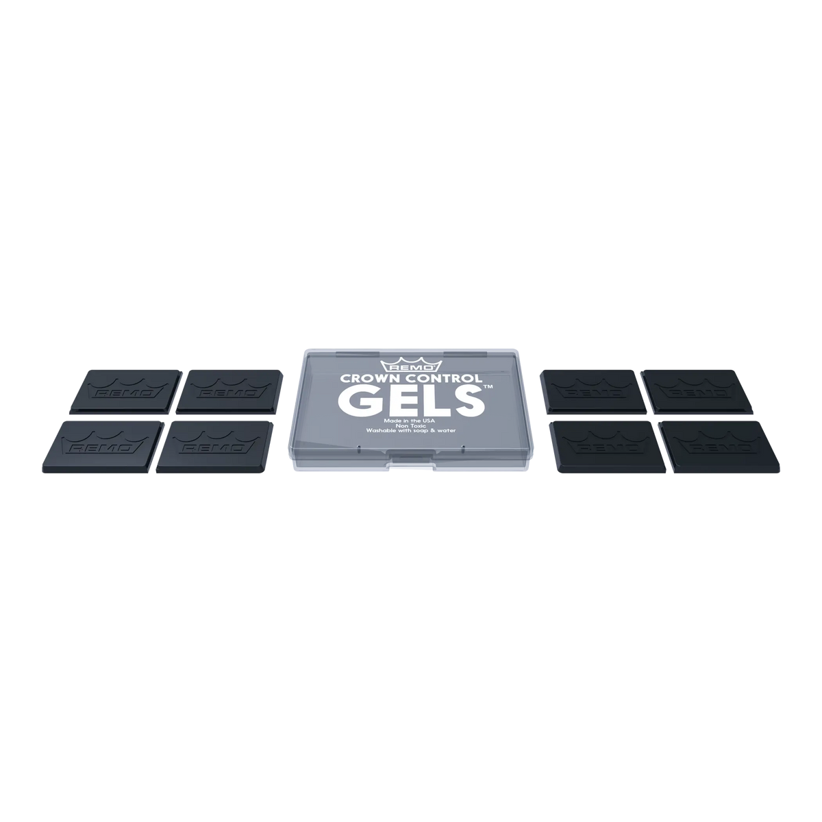 Remo Crown Control Gel Drum Heads | 8 Pieces | Smoke