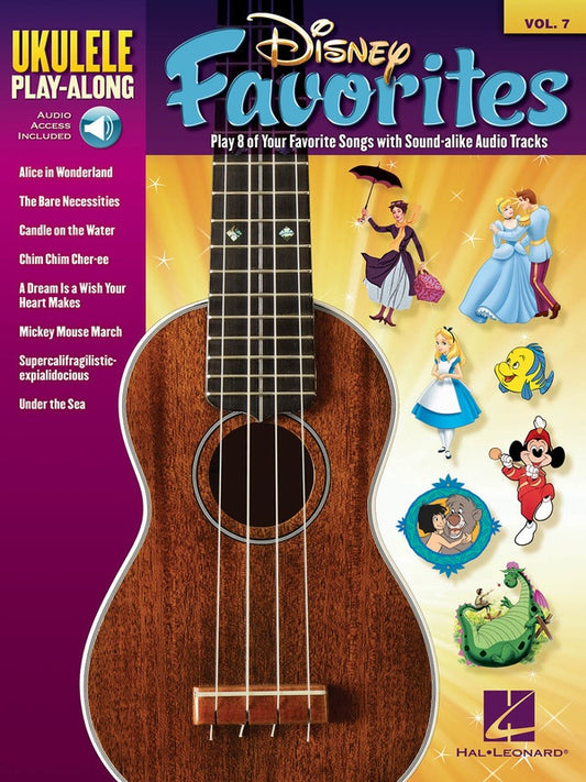 DISNEY FAVORITES UKULELE PLAY ALONG BK/CD V7