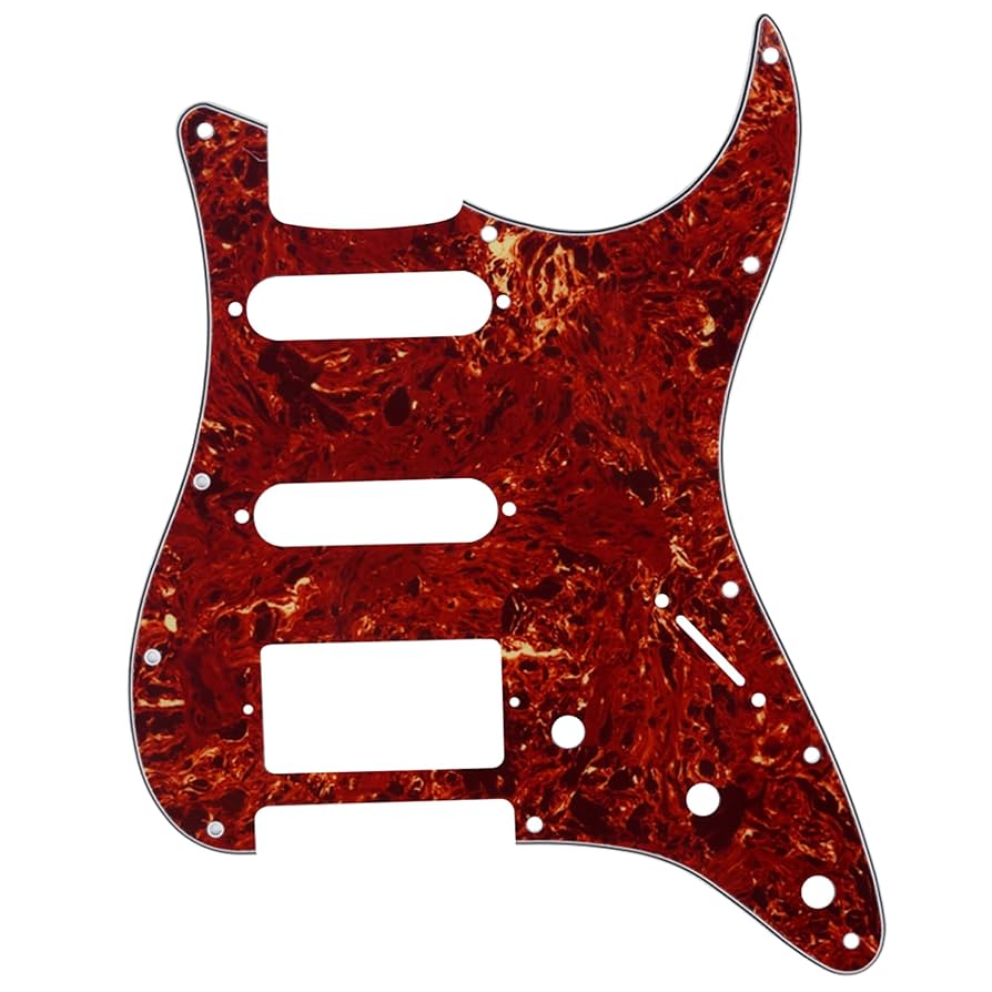 Pickguard Stratocaster H/S/S 11-Hole Mount Tortoise Shell 4-Ply