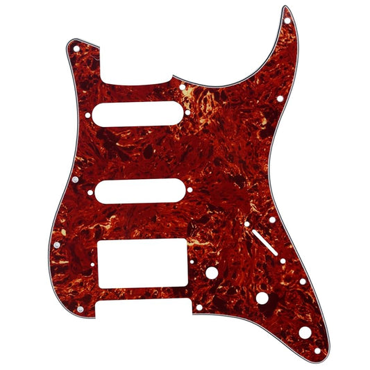 Pickguard Stratocaster H/S/S 11-Hole Mount Tortoise Shell 4-Ply