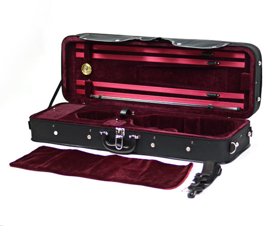 TG OBLONG VIOLIN CASE HILL STYLE BLK/WINE