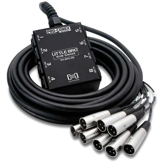 Hosa SH8X025 Pro-Conex Little Bro Sub Snake - 8 Channel | HOS-SH8X025