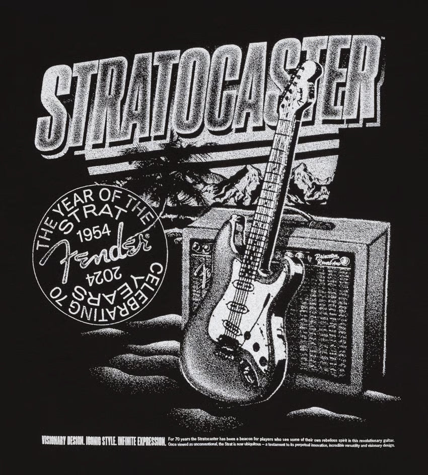 Fender Stratocaster 70th Anniversary Tee | Large | Black