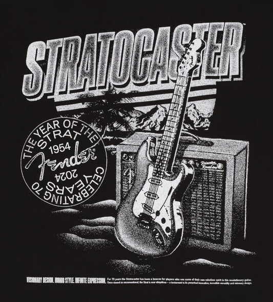 Fender Stratocaster 70th Anniversary Tee | Large | Black