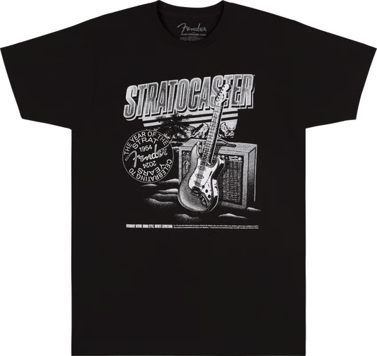 Fender Stratocaster 70th Anniversary T-Shirt | XL | Black