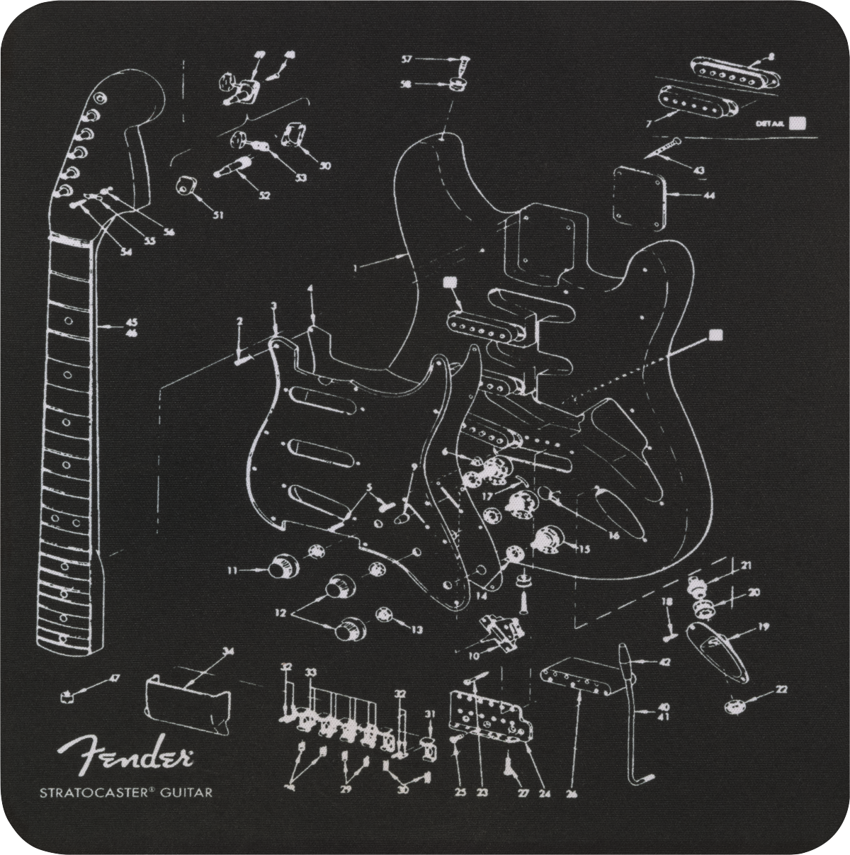 Fender Exploded Strat Mousepad