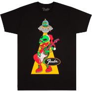 Fender Ugly Christmas Tee Alien Large | Black