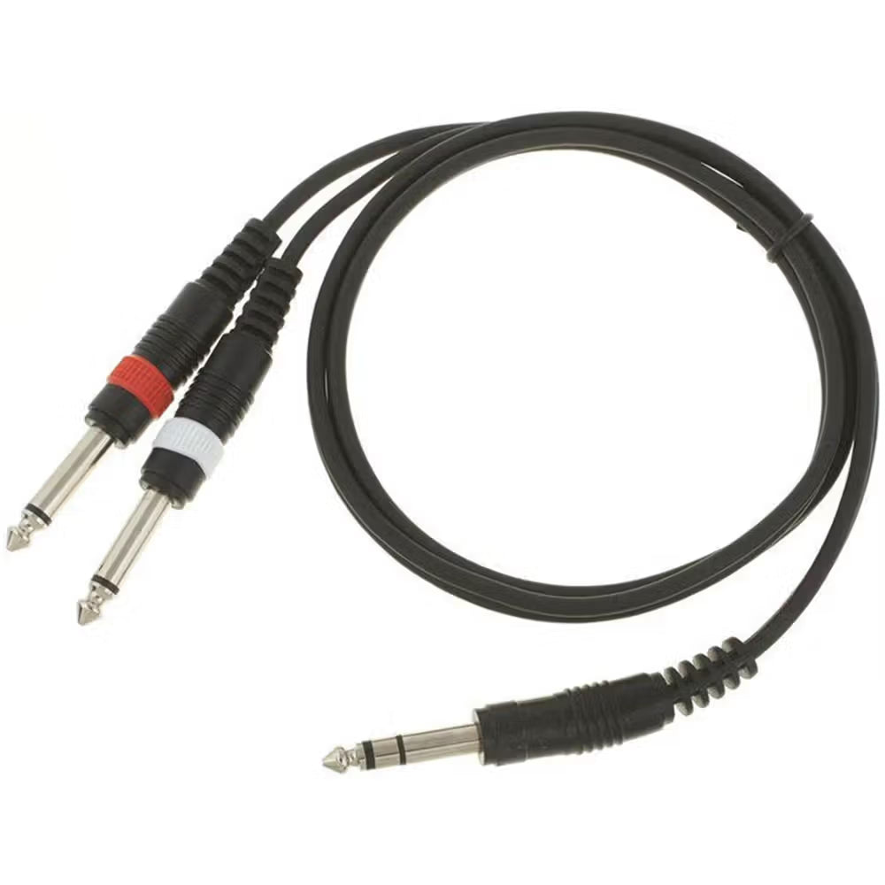 AMS 6ft 6.3mm Stereo Male to 2 x 6.3mm Mono Male Cable | YCB6S