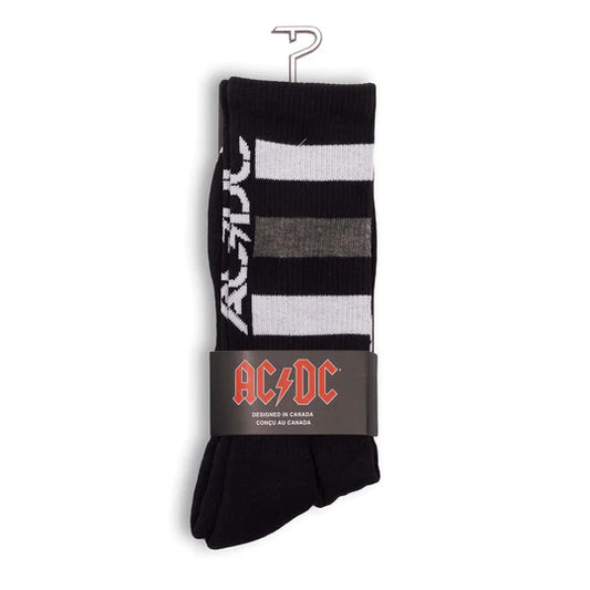 Perris Licensed AC/DC High Voltage - Large Crew Socks in Black (1-Pair)