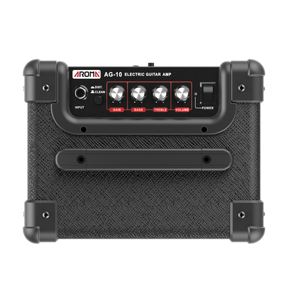 Aroma AG10BK 10W Black Electric Guitar Portable Amplifier