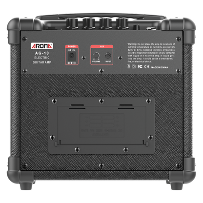 Aroma AG10BK 10W Black Electric Guitar Portable Amplifier