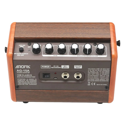 Aroma AG-15A 15W Portable Guitar Amp | Rechargable