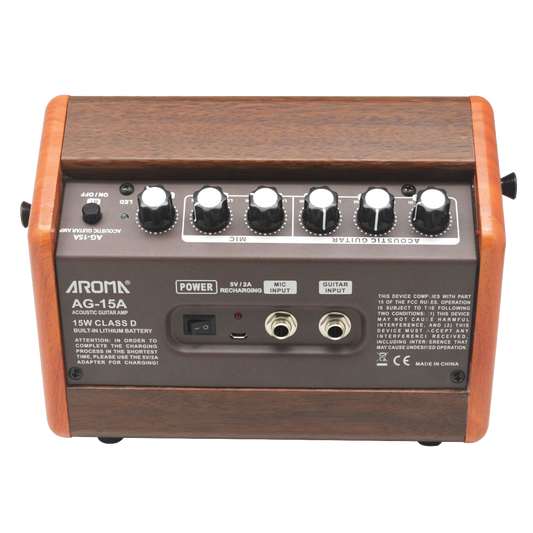 Aroma AG-15A 15W Acoustic Guitar Rechargeable Amplifier
