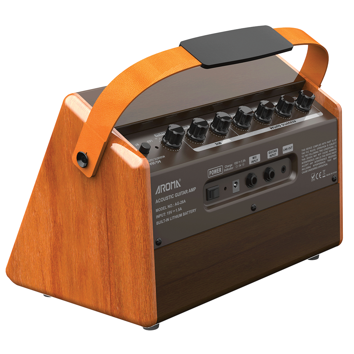 Aroma AG-26A 25W Acoustic Guitar Rechargeable Amplifier