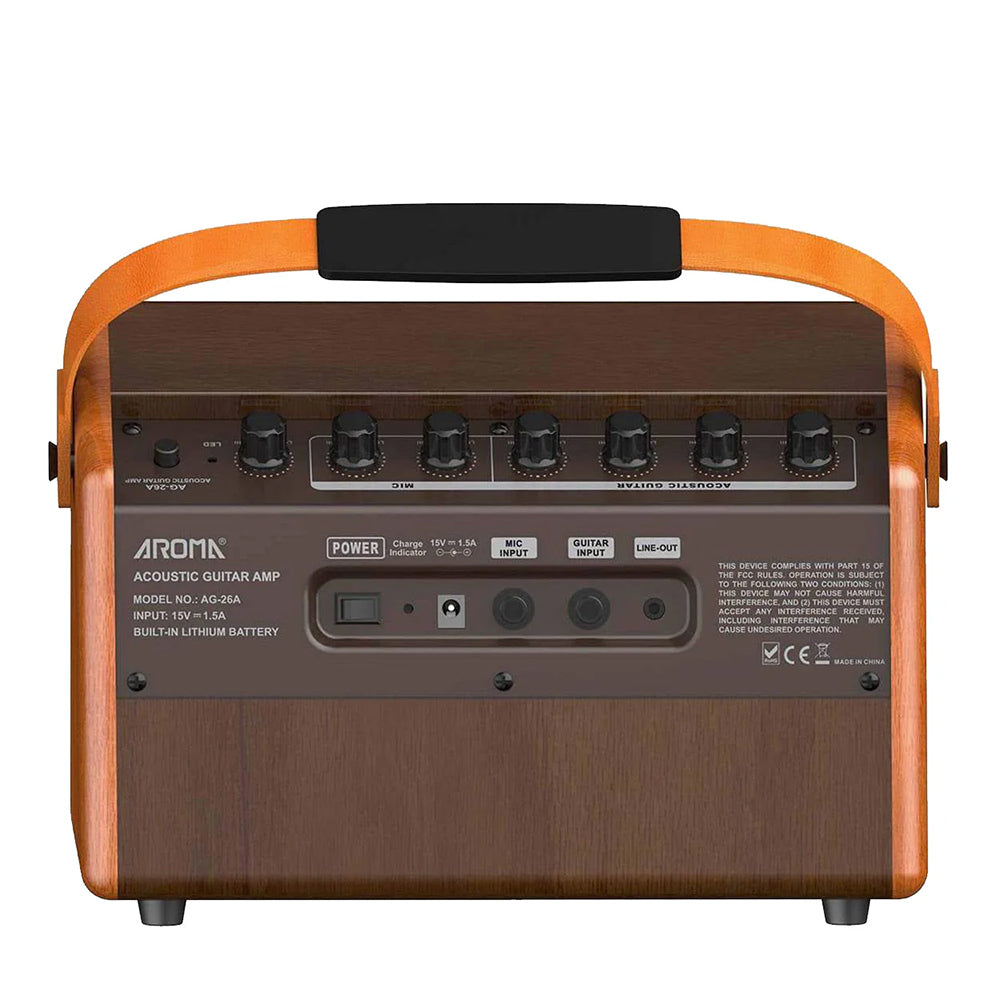 Aroma AG-26A 25W Acoustic Guitar Rechargeable Amplifier