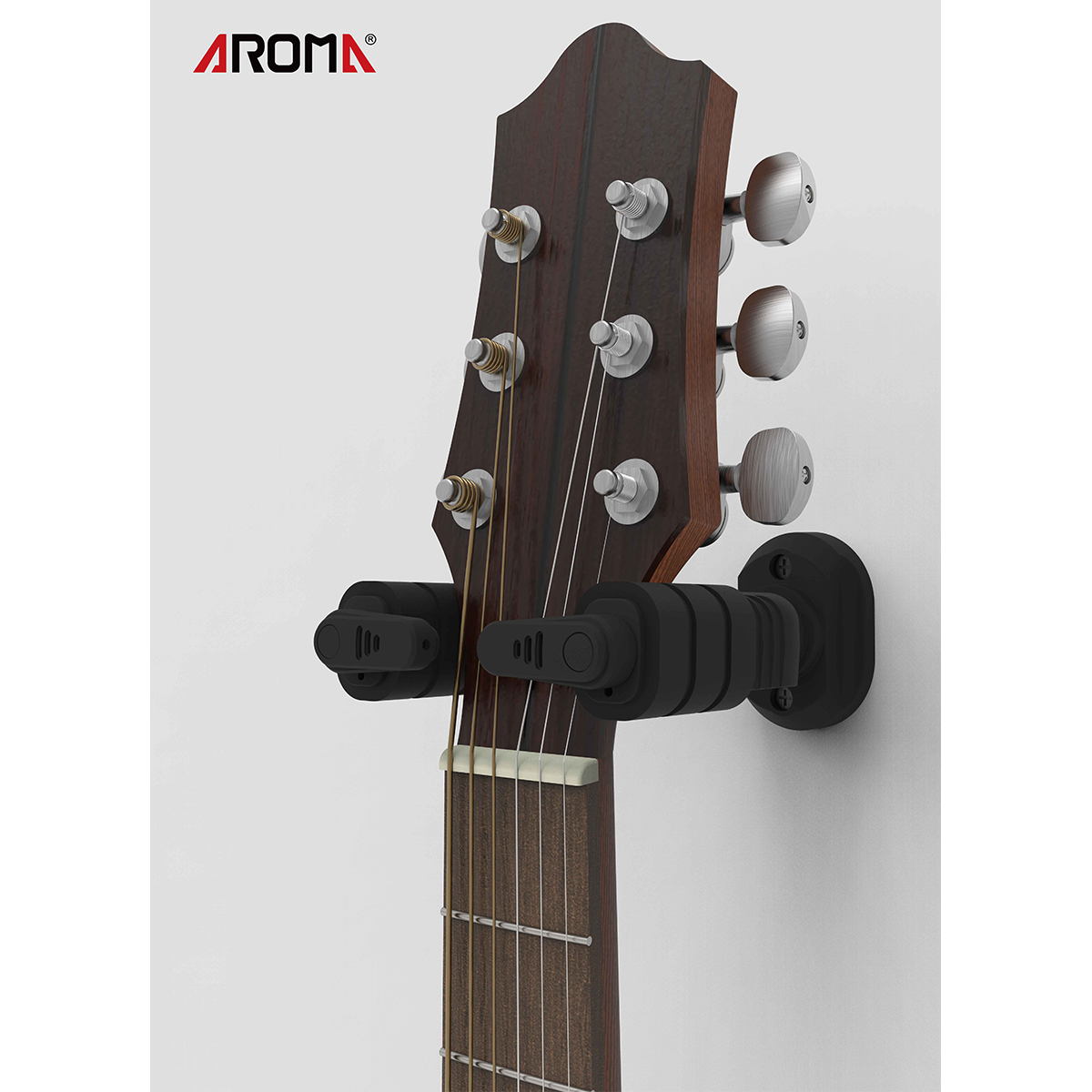 Aroma Locking Guitar Wall Hanger Plastic Wall screw-in Mount [AH-89]