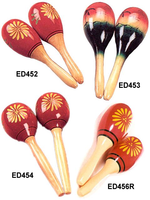 09 INCH MARACAS OVAL PAIR RED