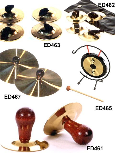 02 INCH FINGER CYMBALS BRASS PR WOOD KNOB