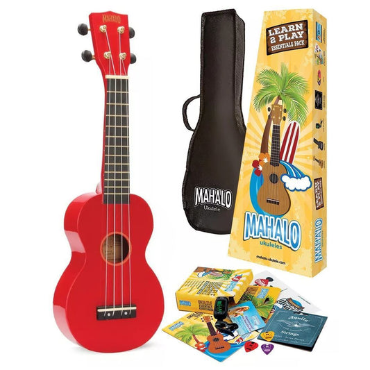 MAHALO RAINBOW ESSENTIALS UKE PACK RED