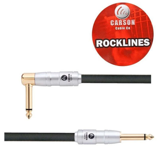 Carson 10ft Noiseless Guitar Cable Straight/Right Angle