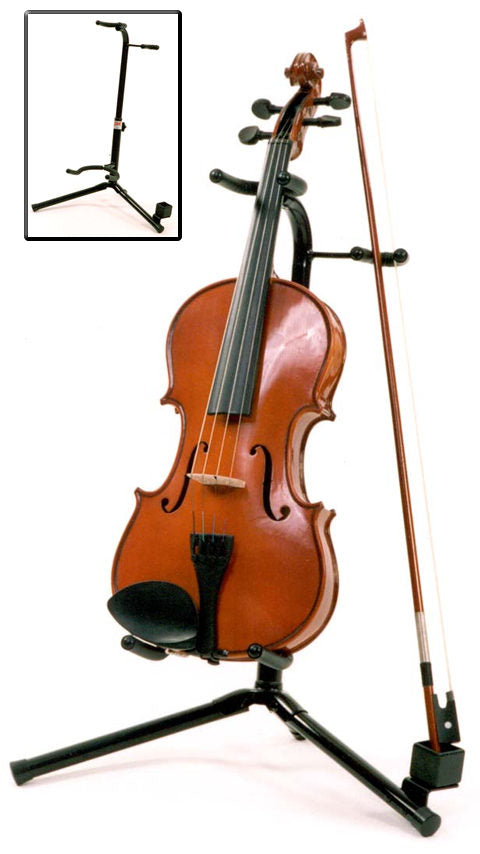 VIOLIN STAND HEIGHT ADJUSTABLE BLACK