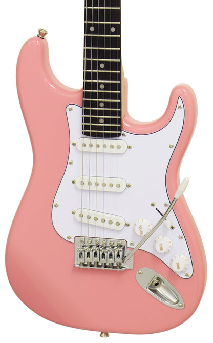 Aria STG-MINI Series 34 Size Electric Guitar | Kawaii Pink