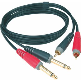 003 MTR TWINCABLE BLACK 2 X JACK MONO-2 X M/RCA