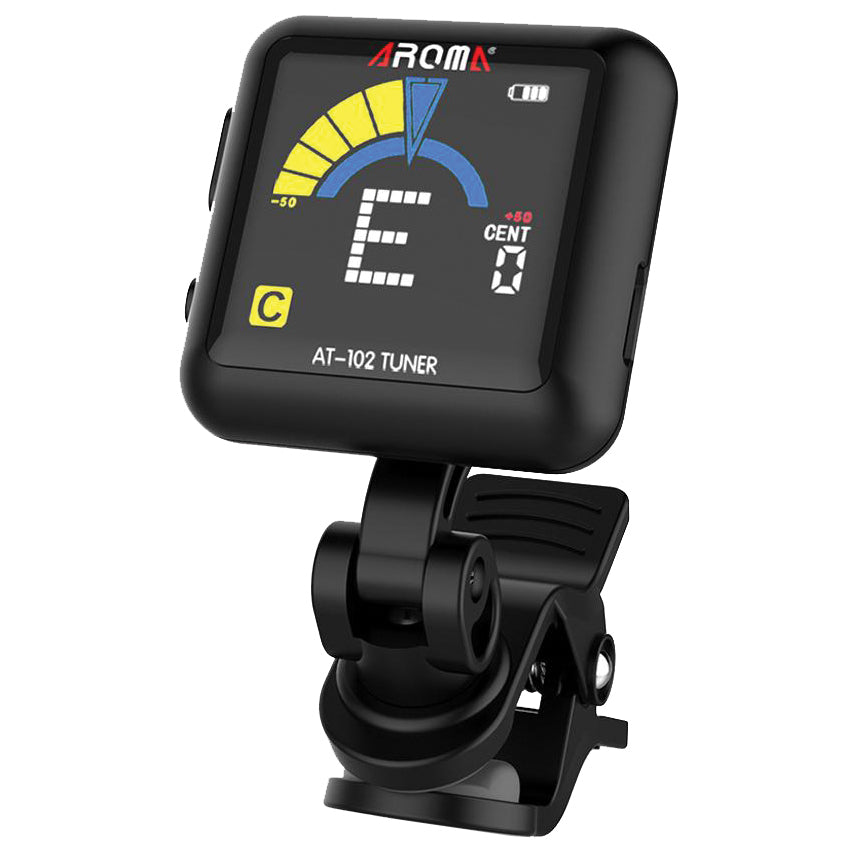 Aroma Rechargeable Chromatic Clip-on Tuner Black [AT102BK]