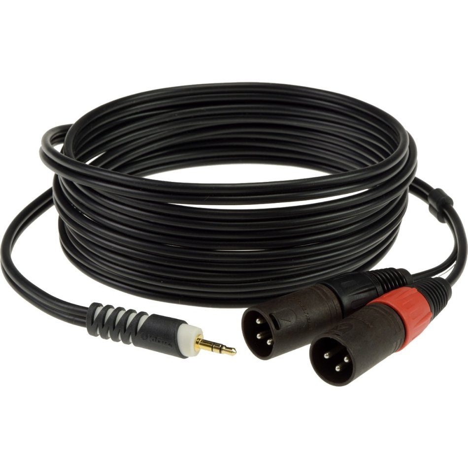 002 MTR Y-CABLE BLACK MINI JACK 3P-2 X M/XLR GOL