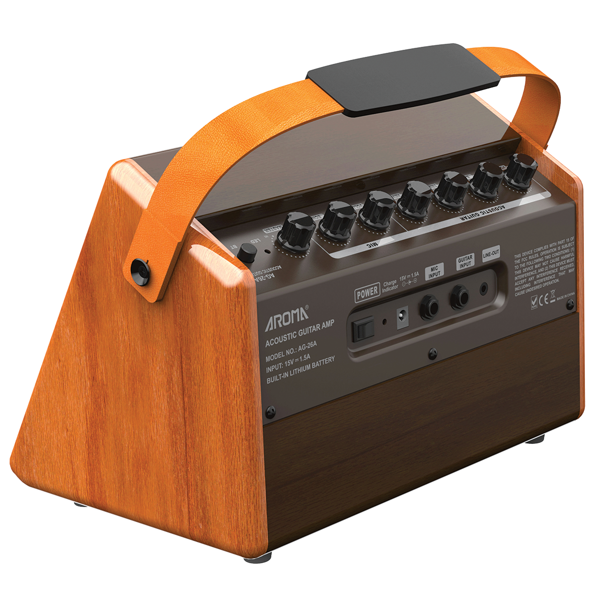 Aroma AG-26A 25W Acoustic Guitar Rechargeable Amplifier