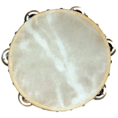 Angel 8 12" Tambourine With 6 Pars of Jingles | Calf Skin