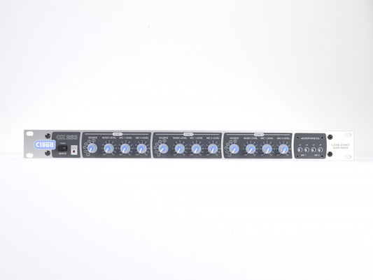 THREE ZONE MIXER 6 STEREO LINE INPUTS 2 MIC IN