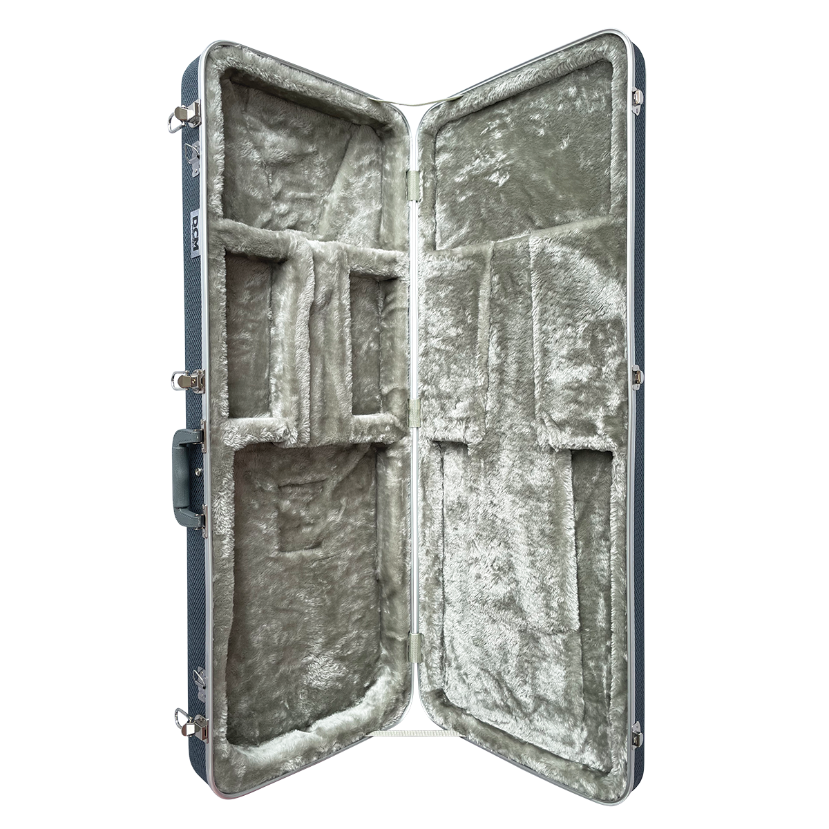 DCM EC2C ABS / Fibre Deluxe Electric Guitar Case Dark Silver Lining