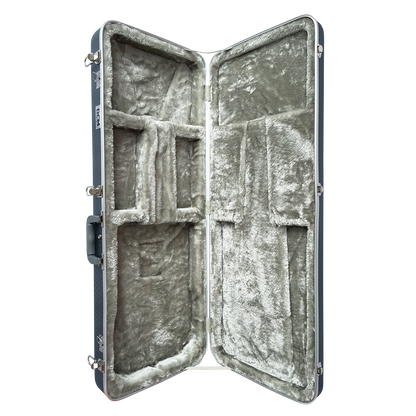 DCM EC2C ABS / Fibre Deluxe Electric Guitar Case Dark Silver Lining