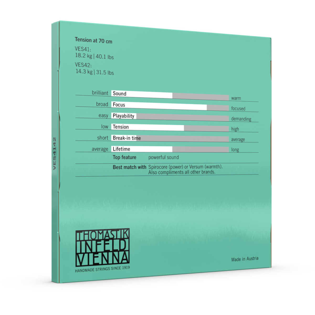 Thomastik VES4142 Versum Solo 'A' & 'D' Cello String Twin Pack