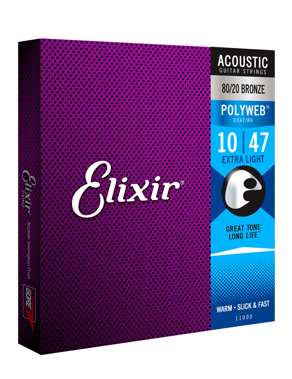 Elixir 11000 Polyweb Acoustic Guitar Strings – Extra Light 10-47 ...