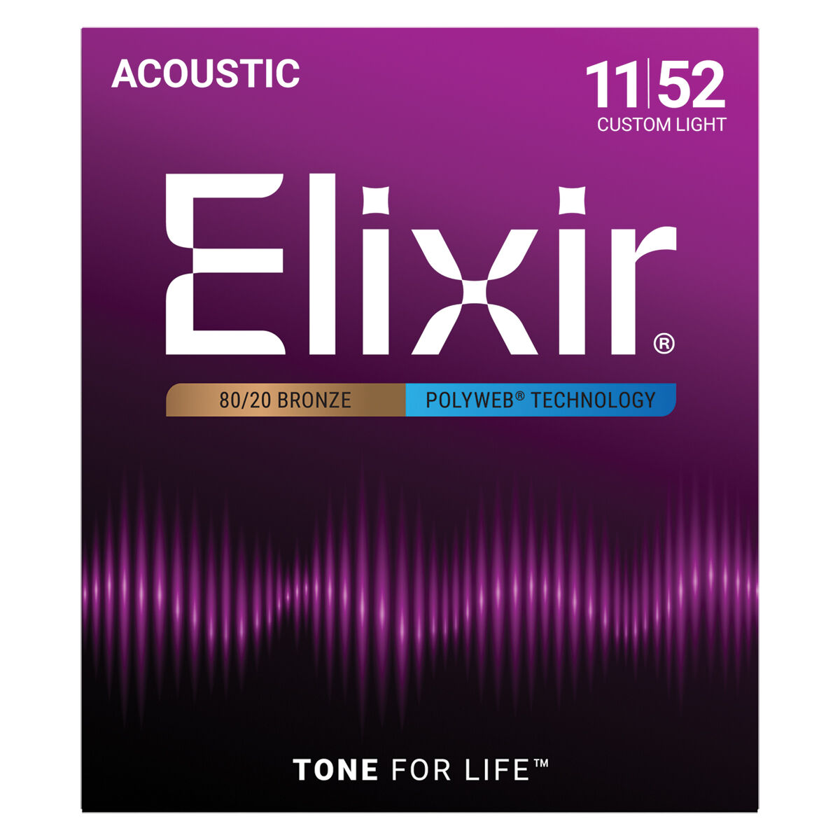 Elixir 11025 Polyweb 80/20   Custom Light 11-52