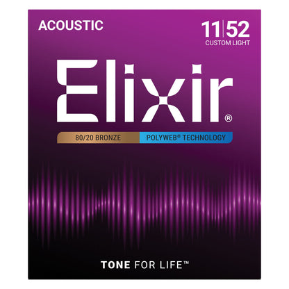Elixir 11025 Polyweb 80/20   Custom Light 11-52