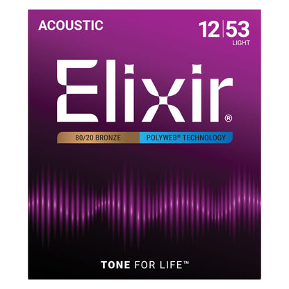 Elixir 11050 Polyweb 80/20   Light 12-53