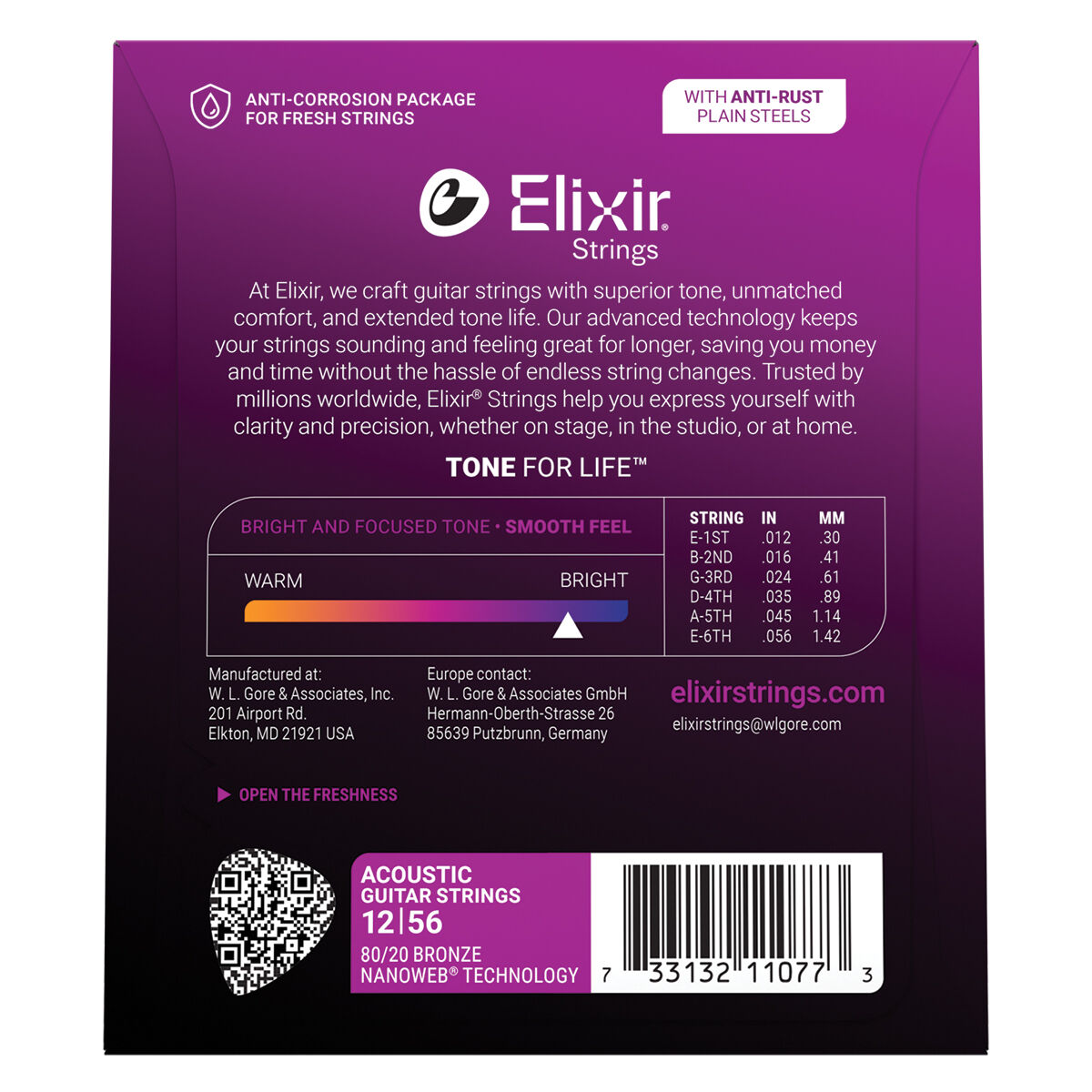 Elixir 11077 Nanoweb 80/20   Light-Med 12-56