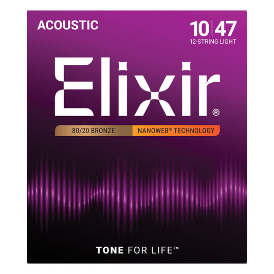 Elixir 11152 Nanoweb 80/20   12 String Light 10-47