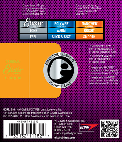 Elixir 11182 Nanoweb 80/20   HD Lite 13 - 53 Strings