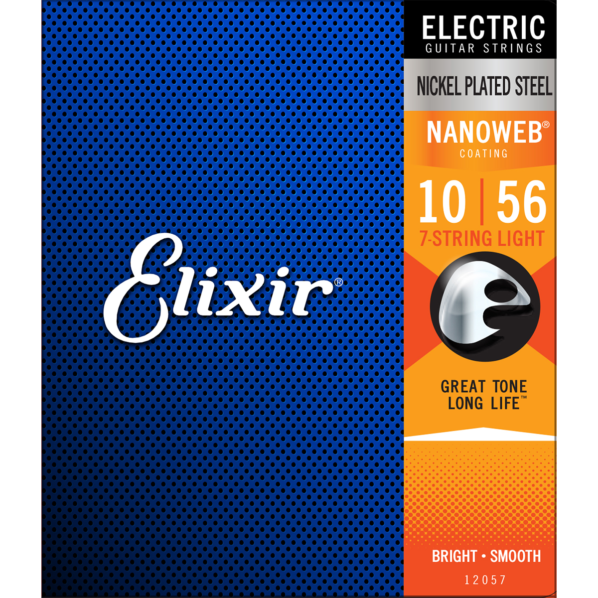 Elixir 12057 Nanoweb Electric 7 String Light 10-56